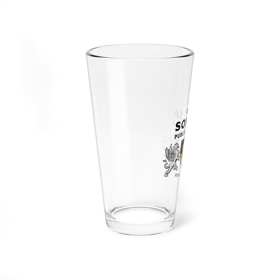 osph tall drinking glass with logo
