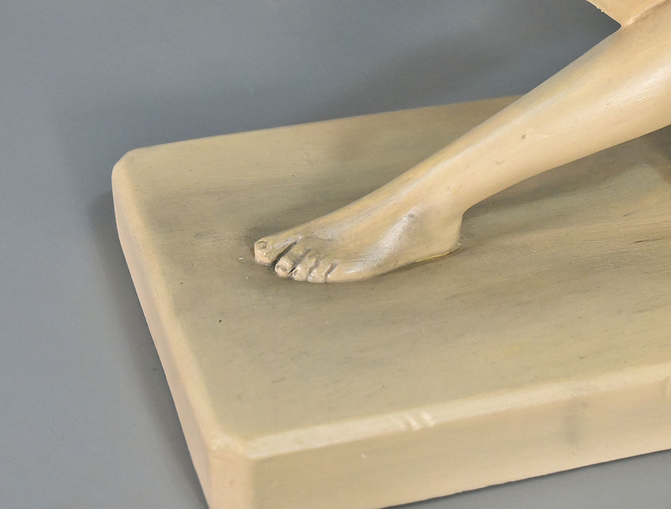 Miniature : Art Deco Sculpture in Plaster signed S Melani
