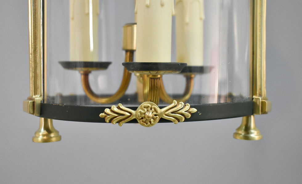 Miniature : French Three Light Interior Lantern Empire Style