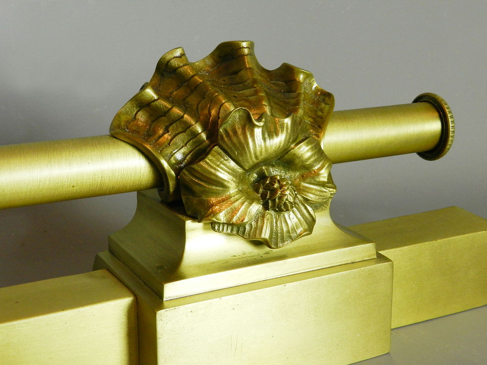 Miniature : Antique French Brass Fireplace Fender