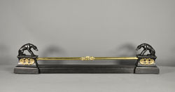 French Empire Antique Fender with Greyhounds in Bronze