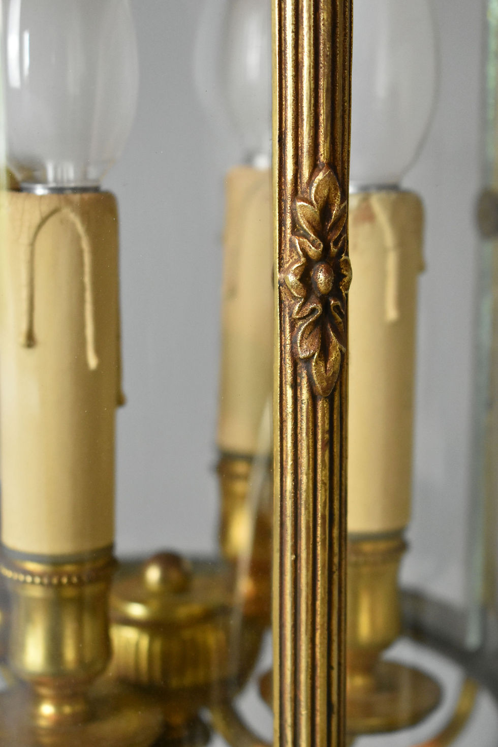 Miniature : French Antique Bronze Four Light Hall Lantern