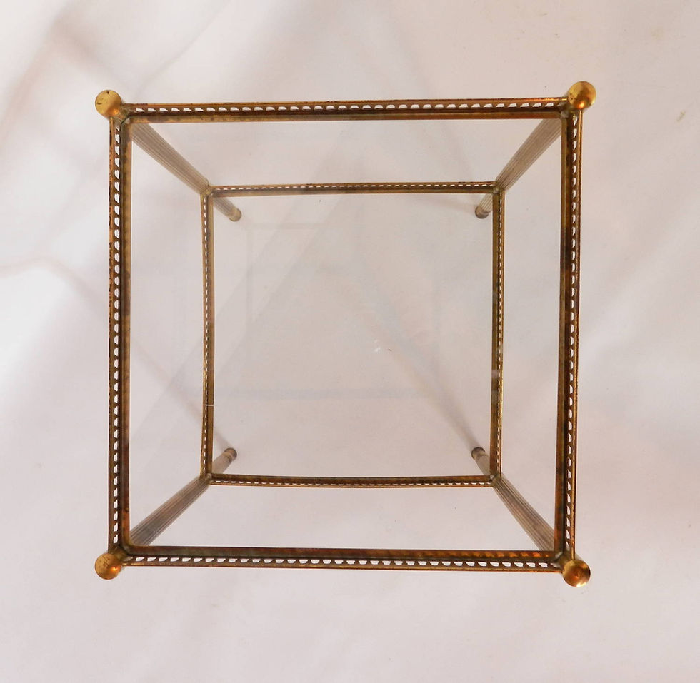 Miniature : Delightful French Brass and Glass Side Table