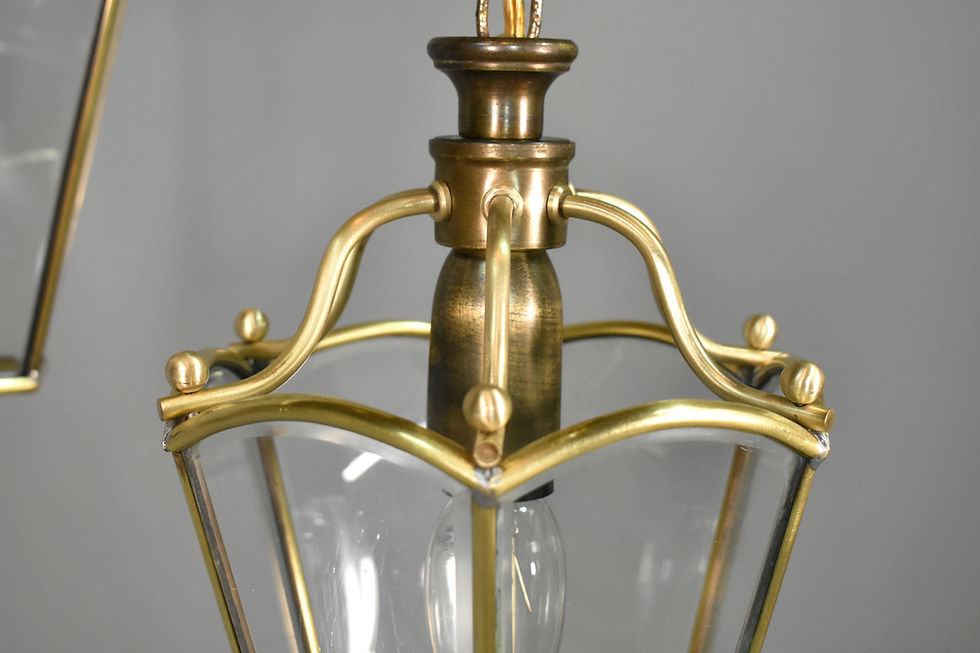 Thumbnail: Pair Matching Brass Lanterns