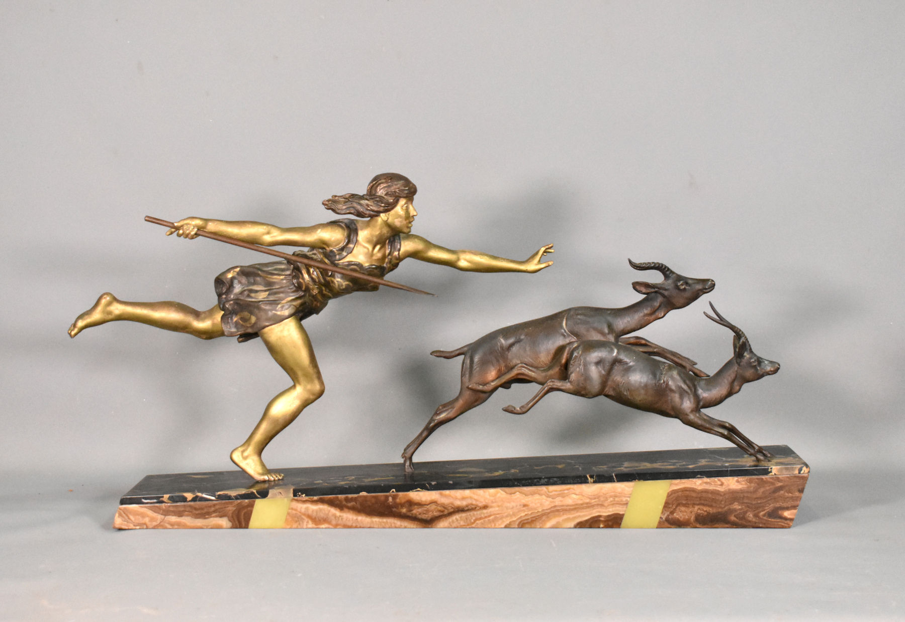 Large Art Deco Sculpture Diana the Huntress by Carlier