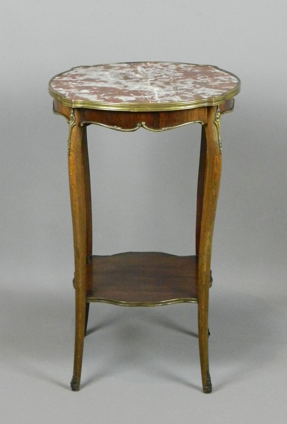 Miniature : French Side Table with Variegated Marble Top