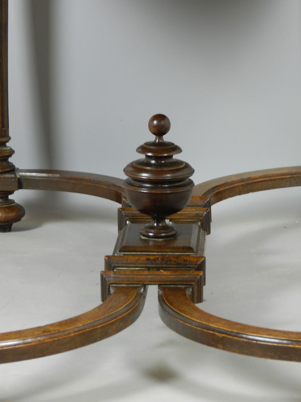Miniature : French Walnut Double Drawer Writing Table
