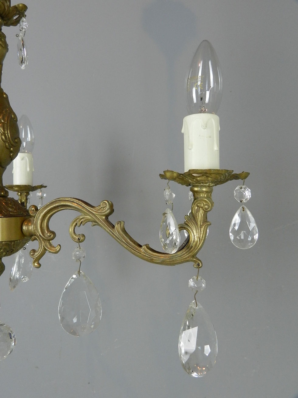 Thumbnail: Pretty French Chandelier & Matching Wall Sconces