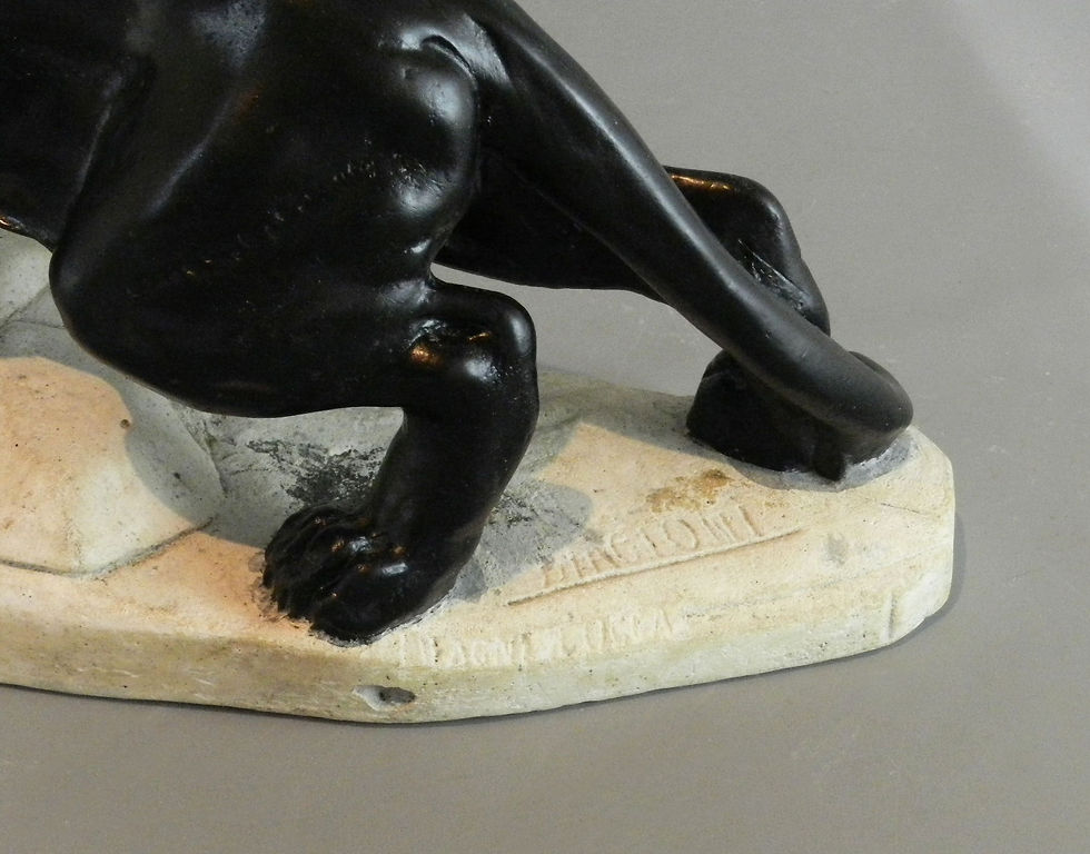Miniature : Lion Sculpture in Plaster by Biagioni