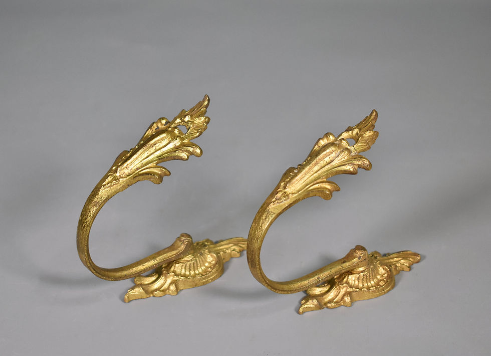 Thumbnail: French Bronze Curtain Tie-Backs Louis XV Style