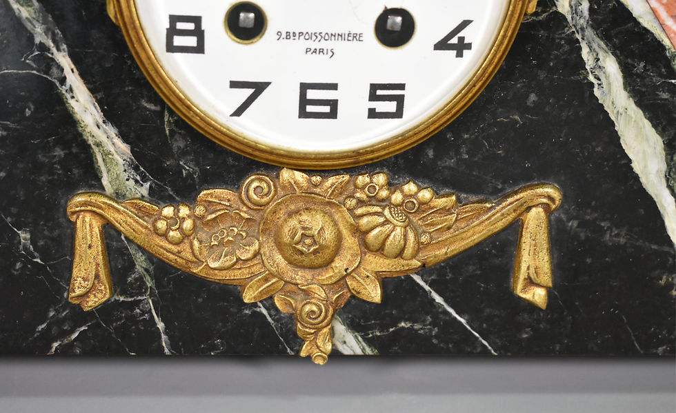 Miniature : French Art Deco Clock Set by Comptoir General, M Schnerb, Paris