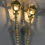 Thumbnail: Pair Large French Wall Sconces Gilbert Poillerat Style
