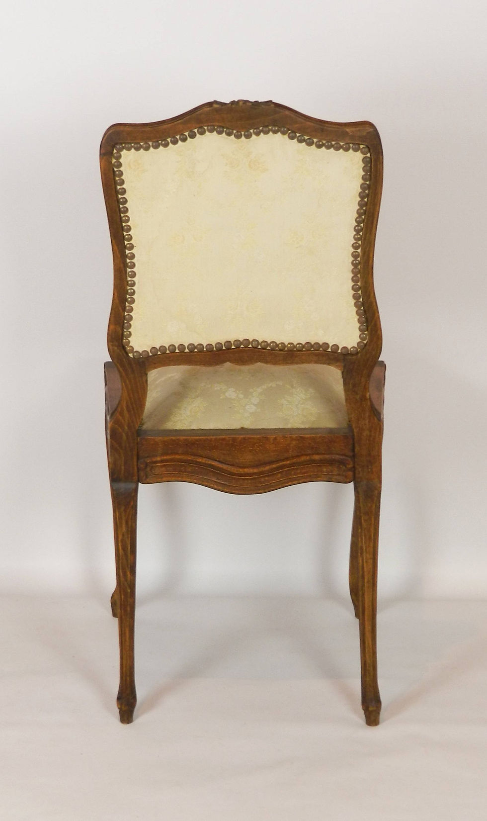 Miniature : Pair of Pretty French Silk-upholstered Side Chairs