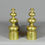 Miniature : Pair French Brass Fire Dogs/Andirons