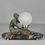 Thumbnail: French Art Deco Lamp with Lady and Glass Globe Shade