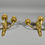 Miniature : Pair French Gilt Bronze Wall Candelabra Louis XVI Style