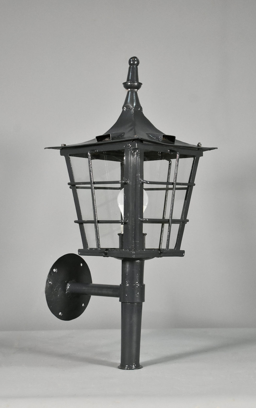 Miniature : French Antique Exterior Lantern in Steel - Early 20th Century
