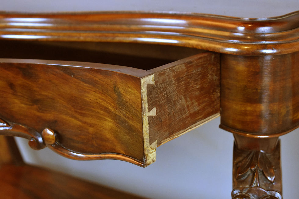 Miniature : 19th Century French Mahogany Console Table Louis XV Style