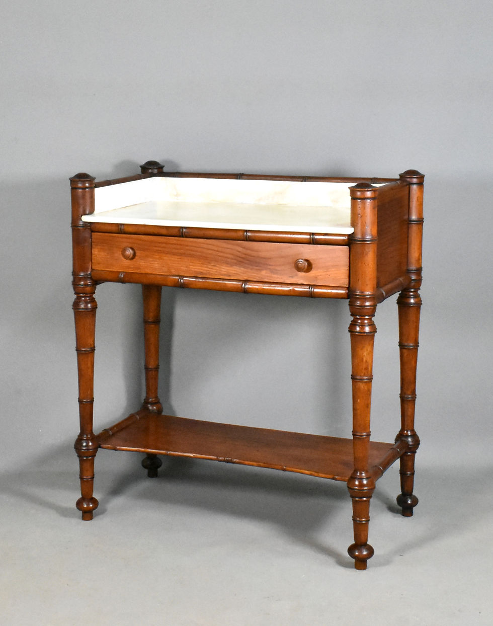 Miniature : Table de Toilette en Faux Bambou du 19ème Siècle