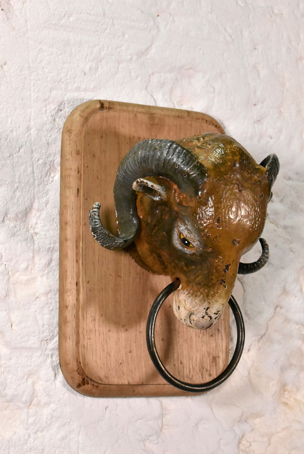 Miniature : Antique French Ram's Head from Butcher's Shop (19C)