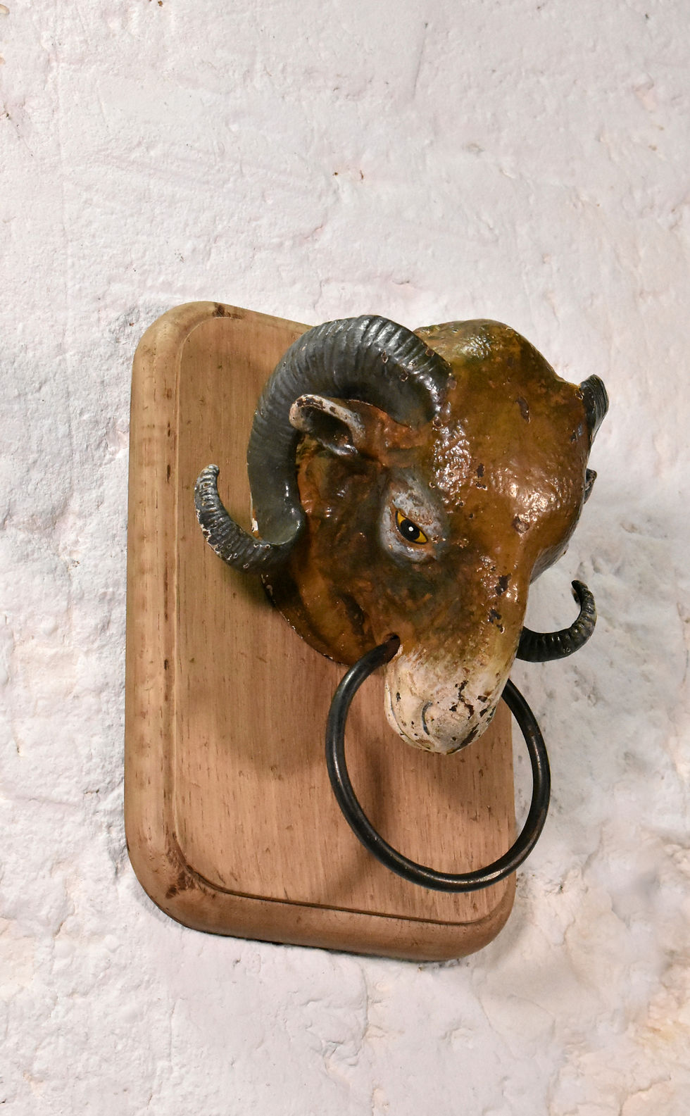 Miniature : Antique French Ram's Head from Butcher's Shop (19C)