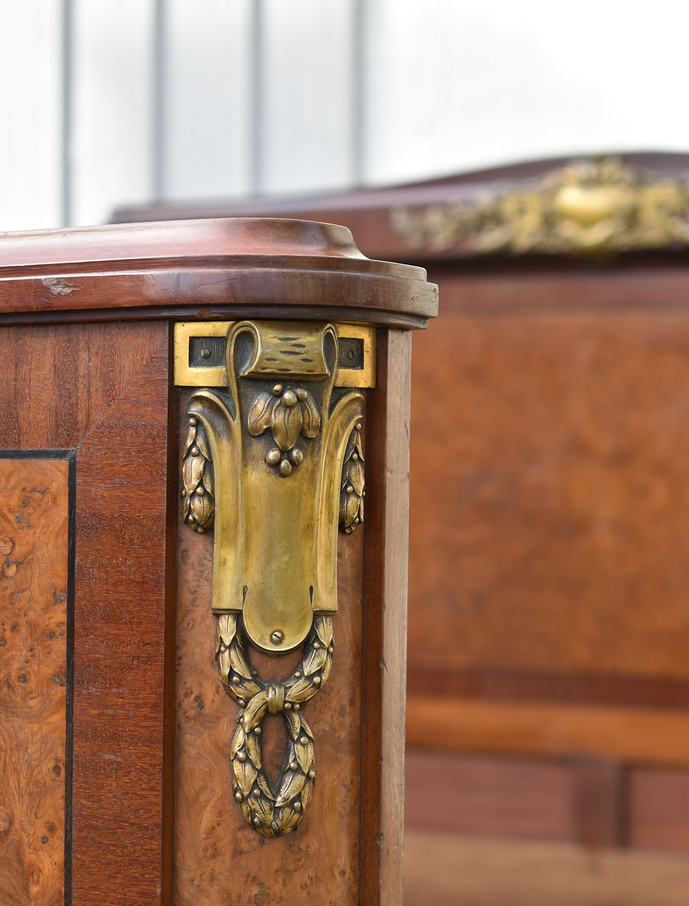 Miniature : Antique French Louis XVI Style King Size Bed