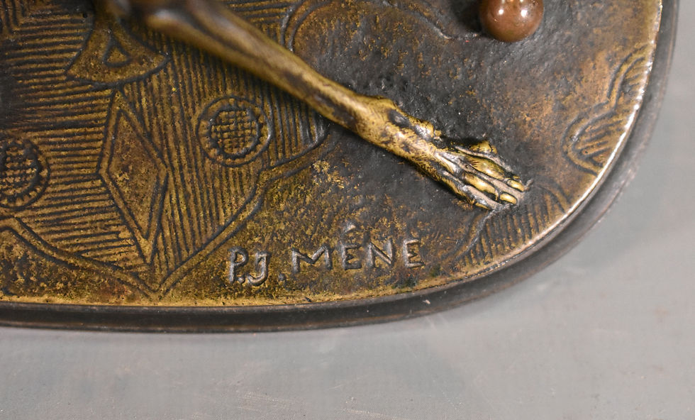 Miniature : Levrette à la Balle par Pierre-Jules Mène (1810-1879)