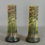 Miniature : Pair Legras Signed Art Nouveau Enamelled Cameo Vases c1905