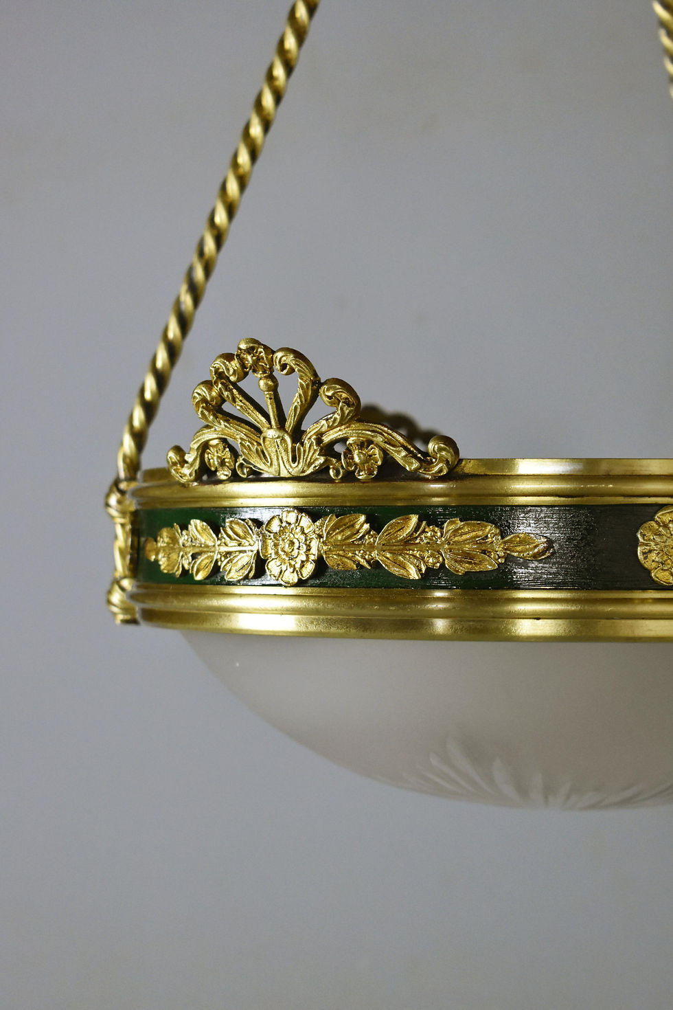 Thumbnail: Elegant French Bronze Empire Ceiling Light