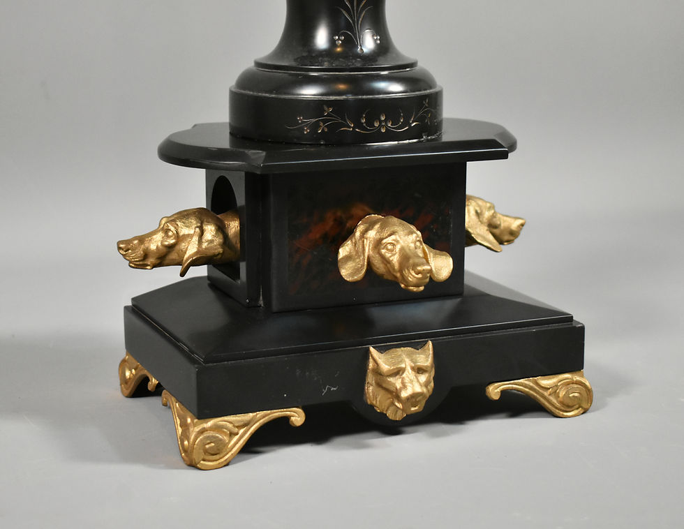 Thumbnail: Decorative Gilt and Slate Candelabra Napoleon III
