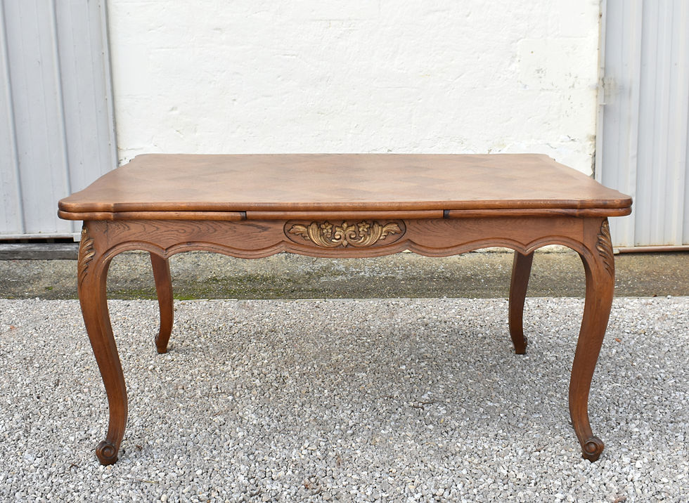 Miniature : French Oak Parquetry Top Dining Table
