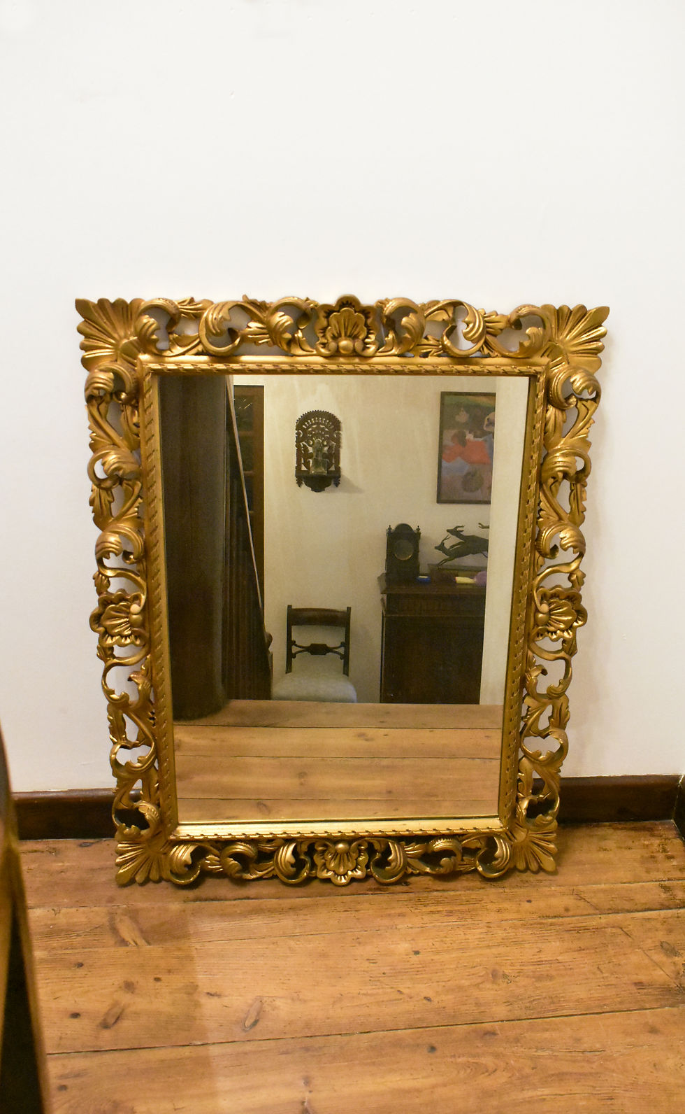 Miniature : Large Florentine Style Giltwood Wall Mirror