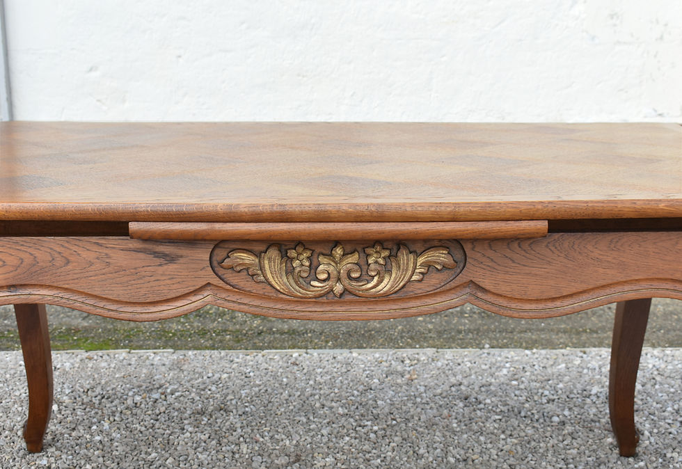 Miniature : French Oak Parquetry Top Dining Table