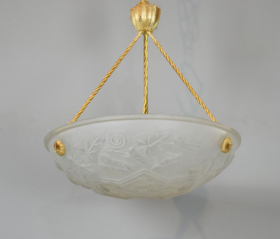 Thumbnail: Antique Art Deco French Ceiling Light