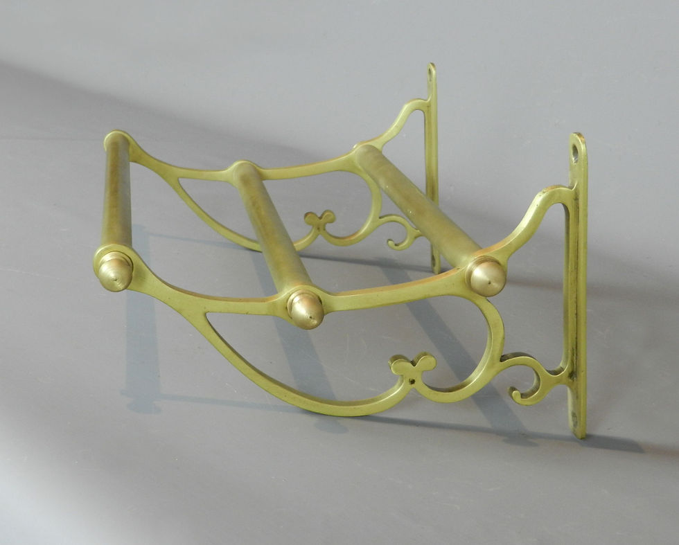 Miniature : Pretty Brass Three Bar Wall-Hanging Rail