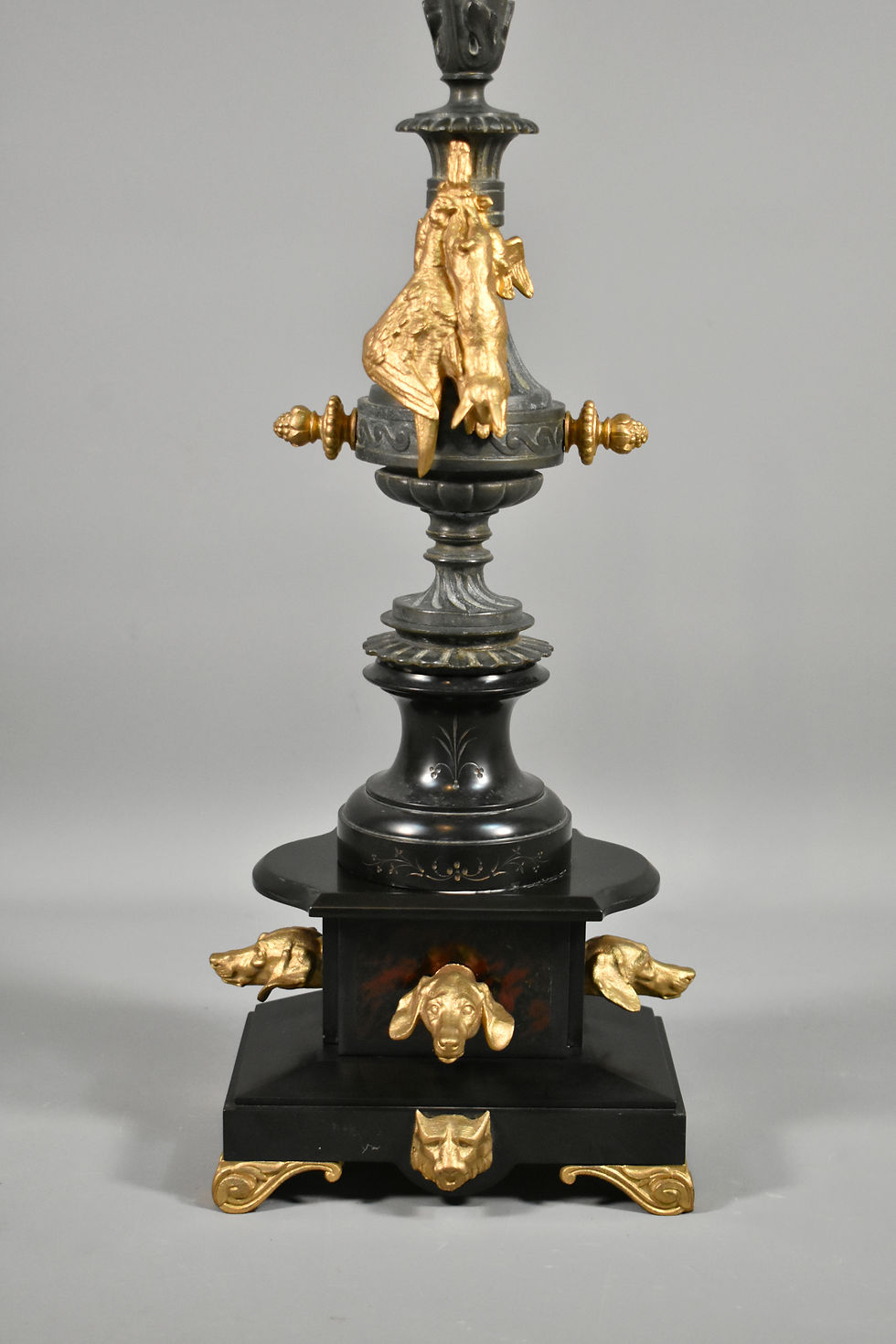 Thumbnail: Decorative Gilt and Slate Candelabra Napoleon III