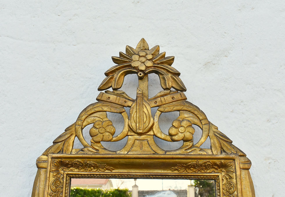 Thumbnail: French Gilt Wood Wall Mirror Louis XVI Style, Directoire Period