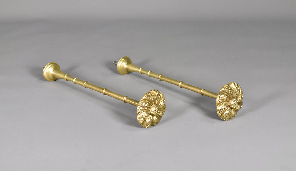 Thumbnail: Large Brass French Curtain Tie-Backs Second Empire