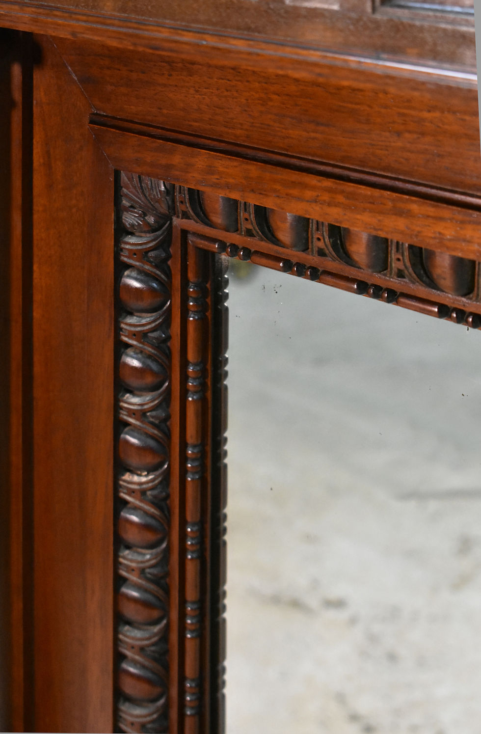 Thumbnail: Antique French Mahogany Overmantel Mirror