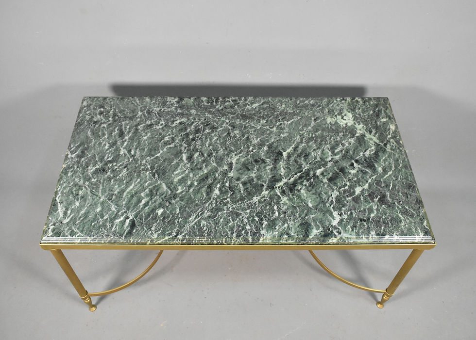 Thumbnail: Maison Jansen Coffee Table with Green Marble Top