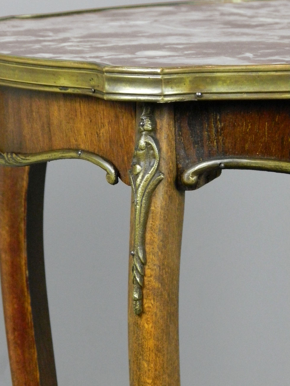 Miniature : French Side Table with Variegated Marble Top