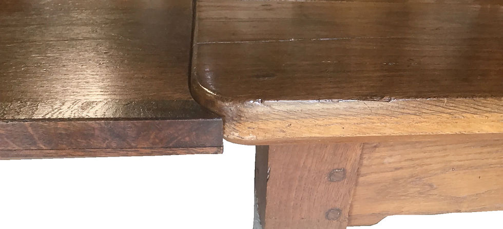 Miniature : French Antique Oak Extending Farmhouse Table
