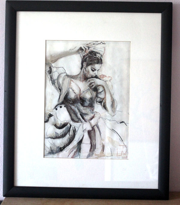 "Baila" framed