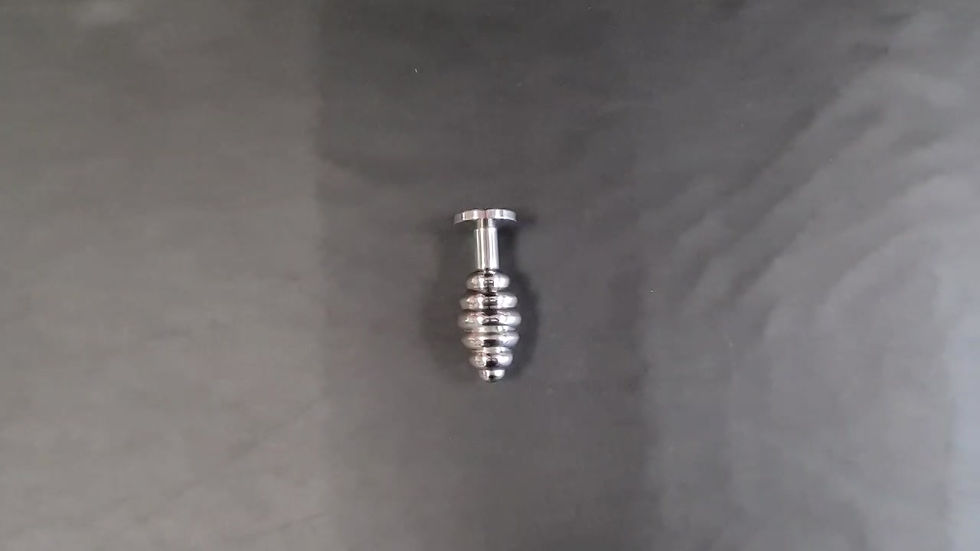 Thumbnail: Stainless Steel Threaded Anal Butt Plug (Large)