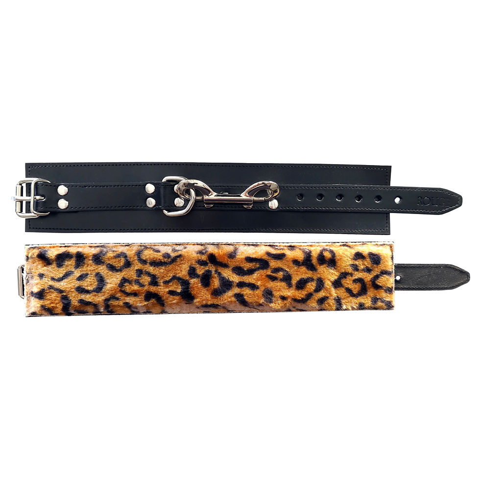 Thumbnail: Leather Fur Ankle Cuffs