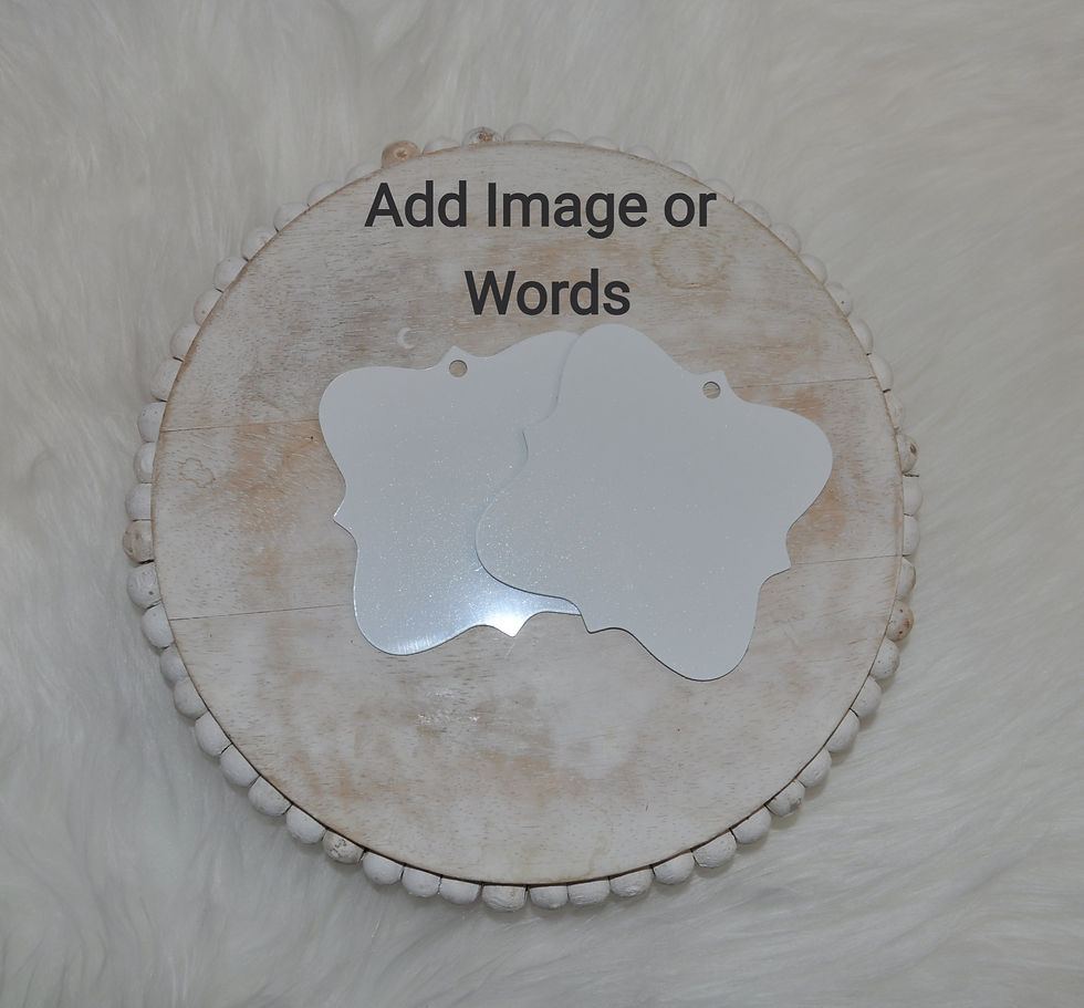 Metal Christmas Ornament with Ribbon for Hanging