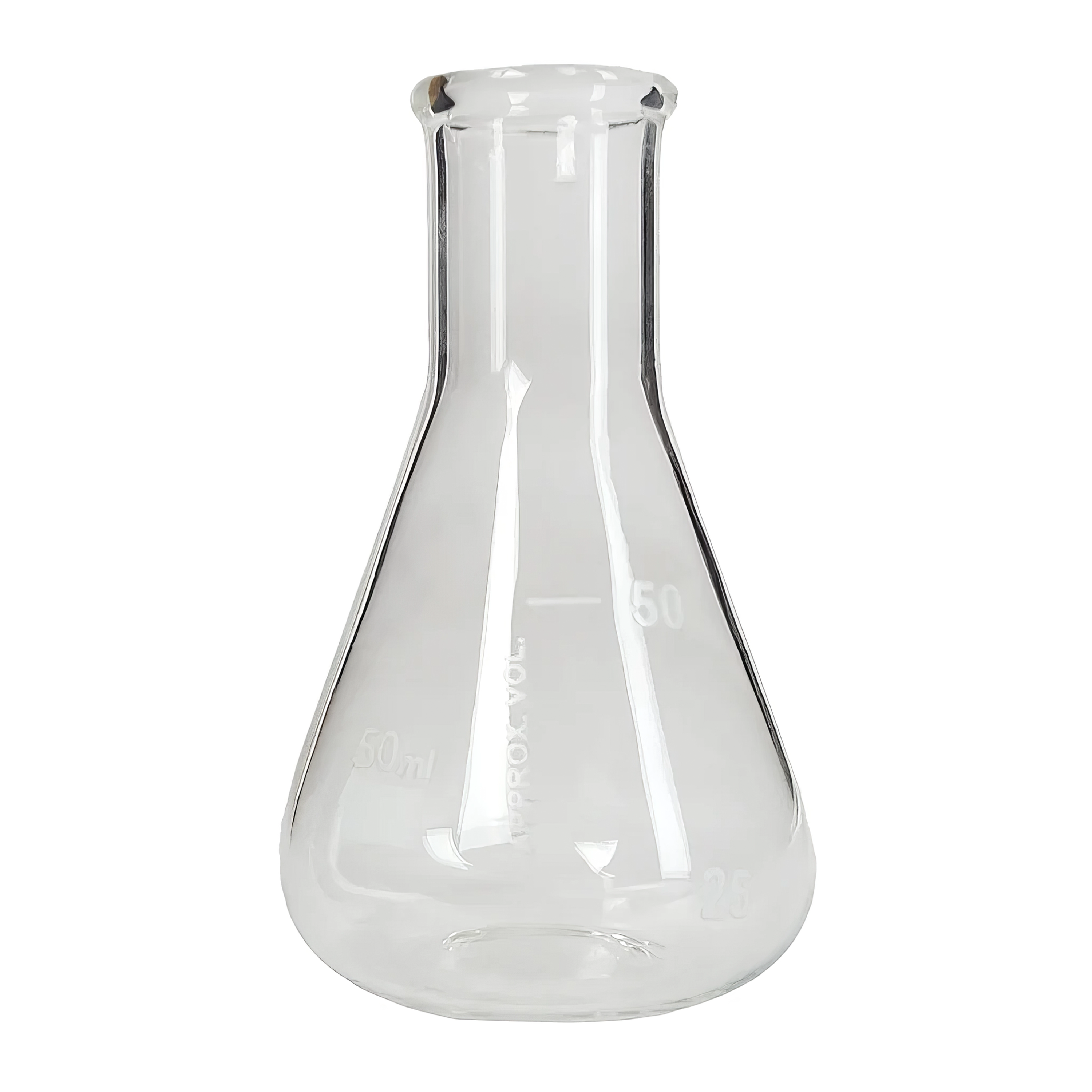 50 ml Erlenmeyer Flasks, Borosilicate Glass Graduated (Pack of 12)