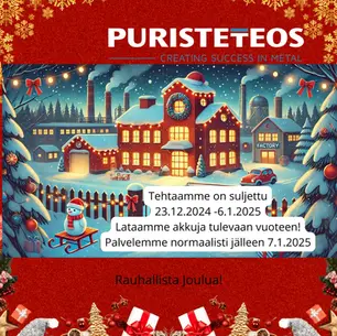 Rauhallista Joulua sekä menestystä vuoteen 2025!