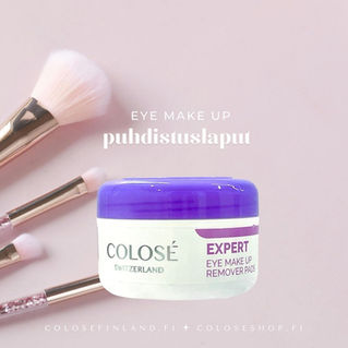 Colose tehokkaat silmämeikin puhdistuslaput. Ekologiset ja syväpuhdistavat puhdistuslaput herkänkin ihon hoitoon.