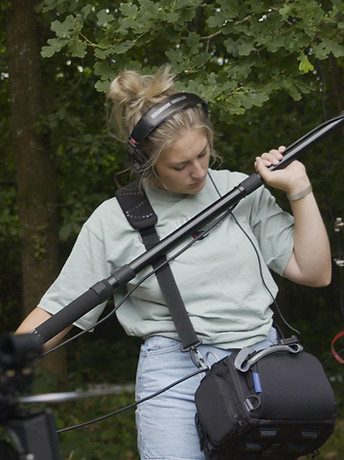 Emily, young sound recordist on set RH11